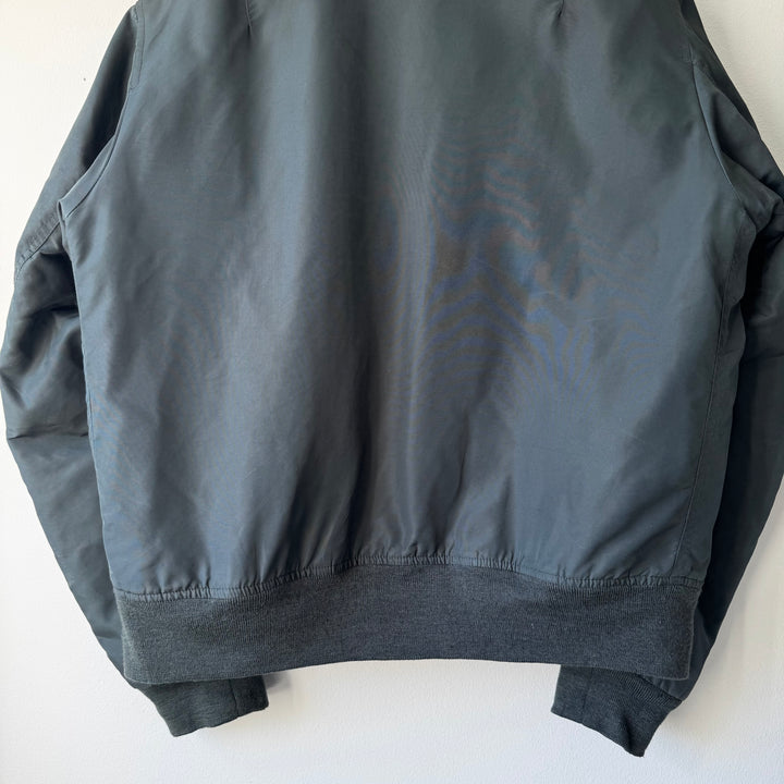Helmut Lang AW1998 Gray Polyamide MA-1 Flight Bomber Jacket