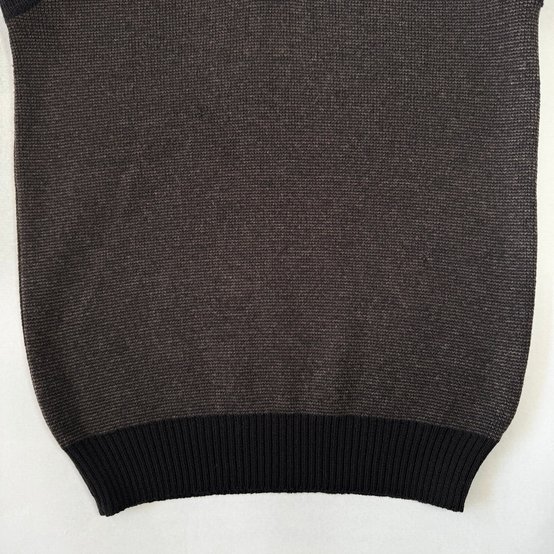 AW2000 Martin Margiela Brown Knitted Wool Vest