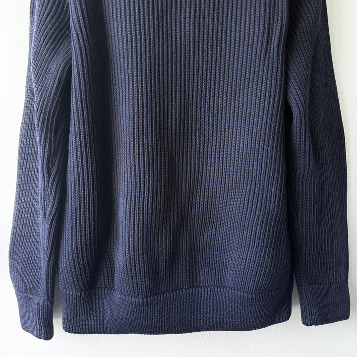 AW2011 Maison Martin Margiela Navy Wool Zip-Up Drivers/Truckers Knit