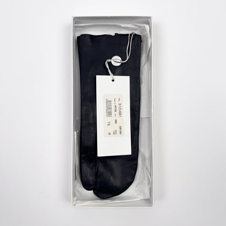 AW2004 Martin Margiela Black Leather Tabi Gloves