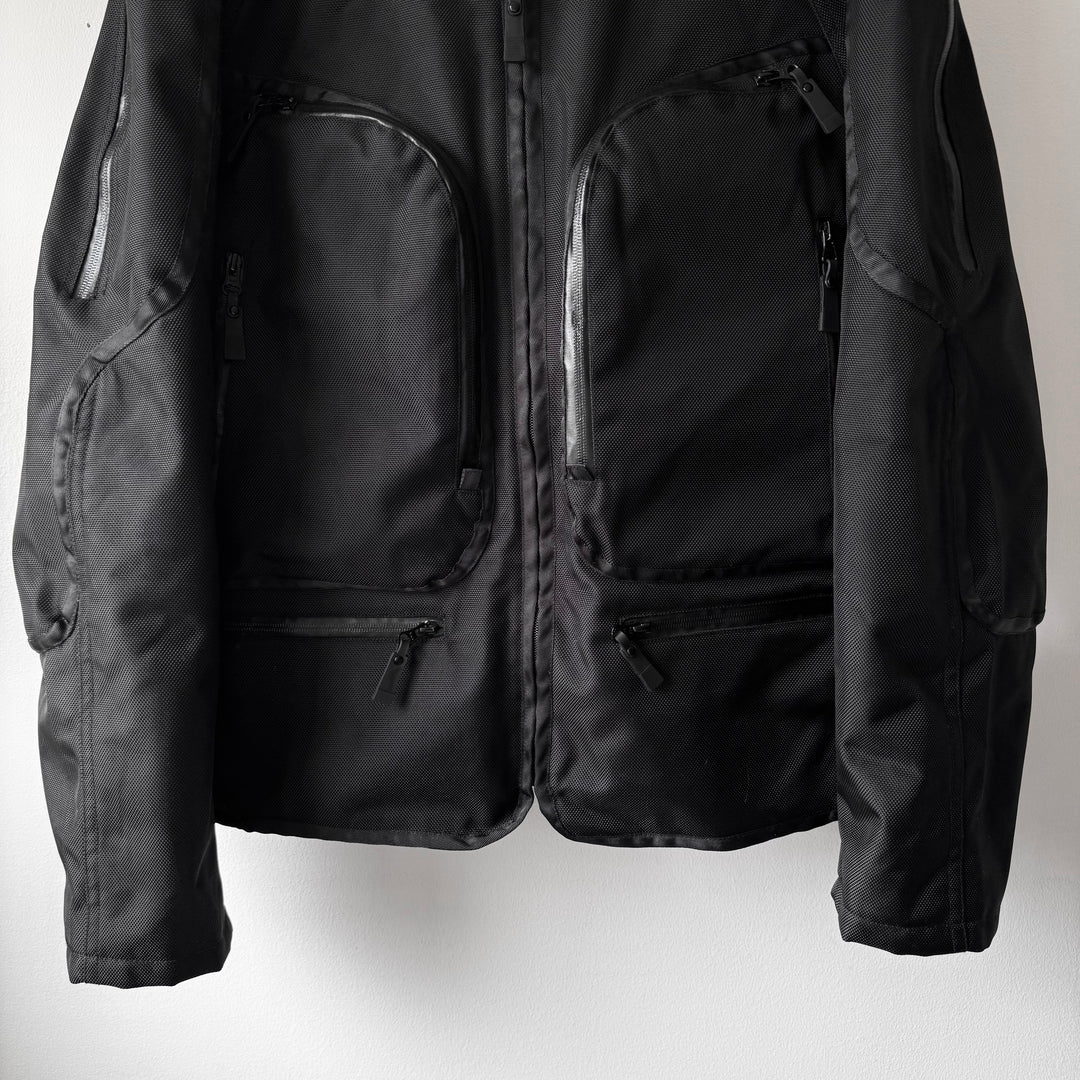 Issey Miyake AW2000 Black Ballistic Nylon X-Ray Cargo Bomber Jacket