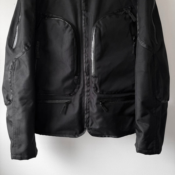 Issey Miyake AW2000 Black Ballistic Nylon X-Ray Cargo Bomber Jacket