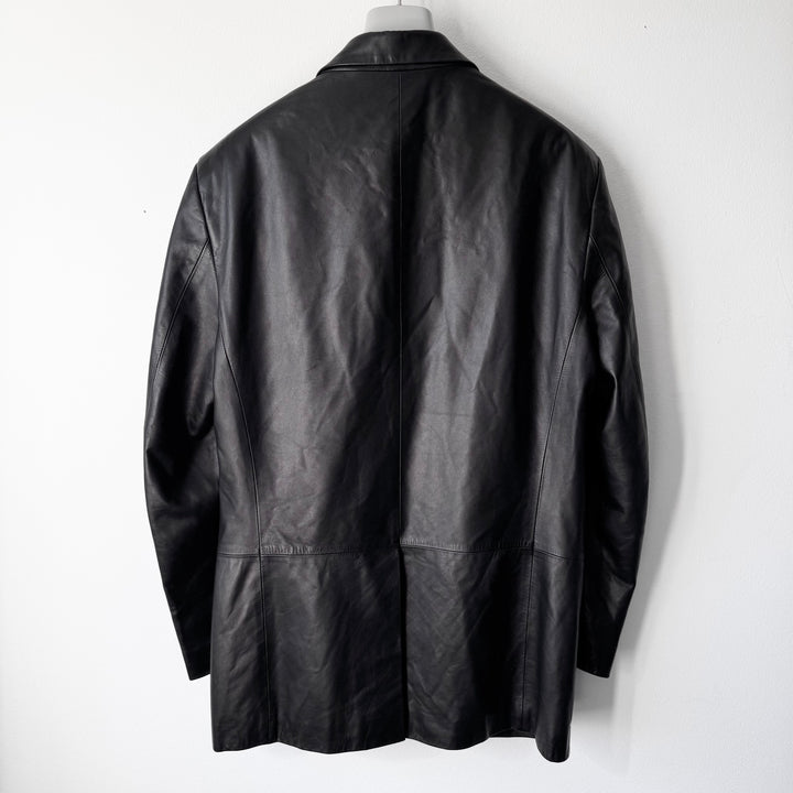 Jil Sander 2000’s Black Lamb Leather Blazer Jacket