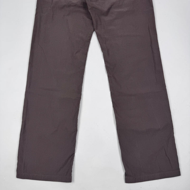 SS2007 Martin Margiela Brown Cotton Relaxed Straight Pants