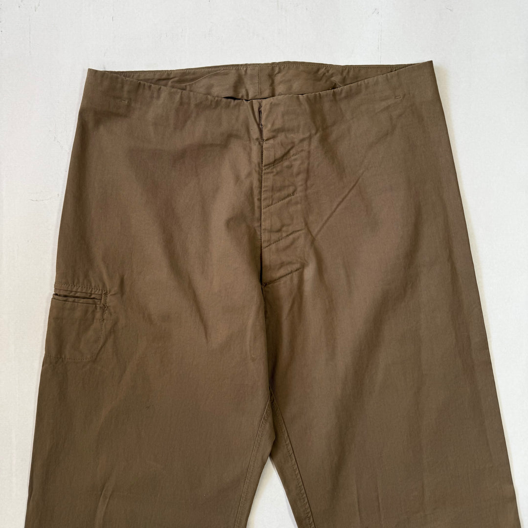 SS2002 Martin Margiela Khaki Cotton McQueen Pants