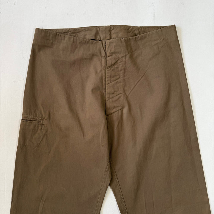 SS2002 Martin Margiela Khaki Cotton McQueen Pants