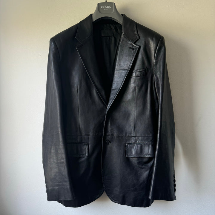 Prada 90's Mainline Lamb Leather Blazer Jacket