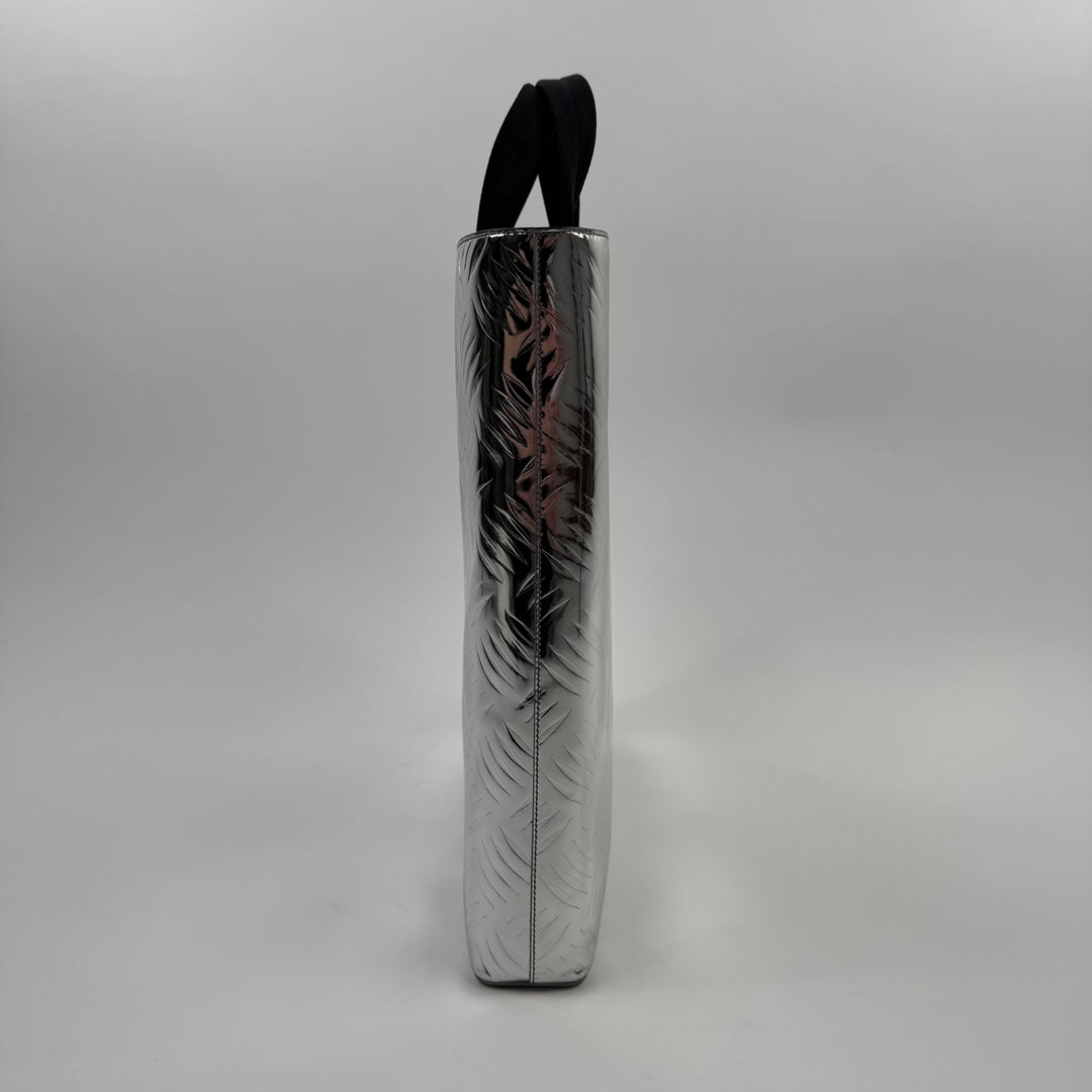 Prada FW2023 Silver Leather Tote Bag