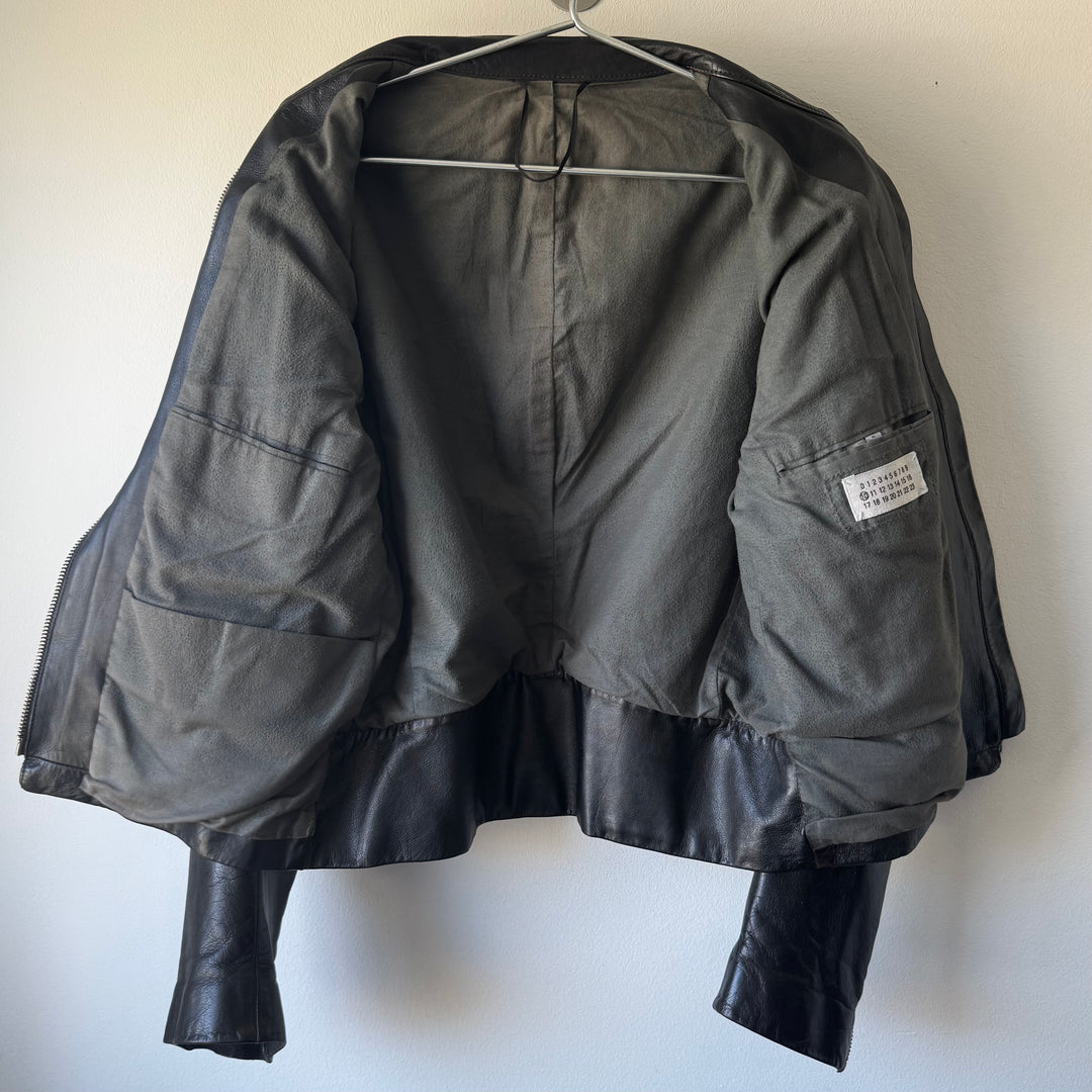 SS2001 Martin Margiela 5-Zip Leather Moto Café Racer Jacket