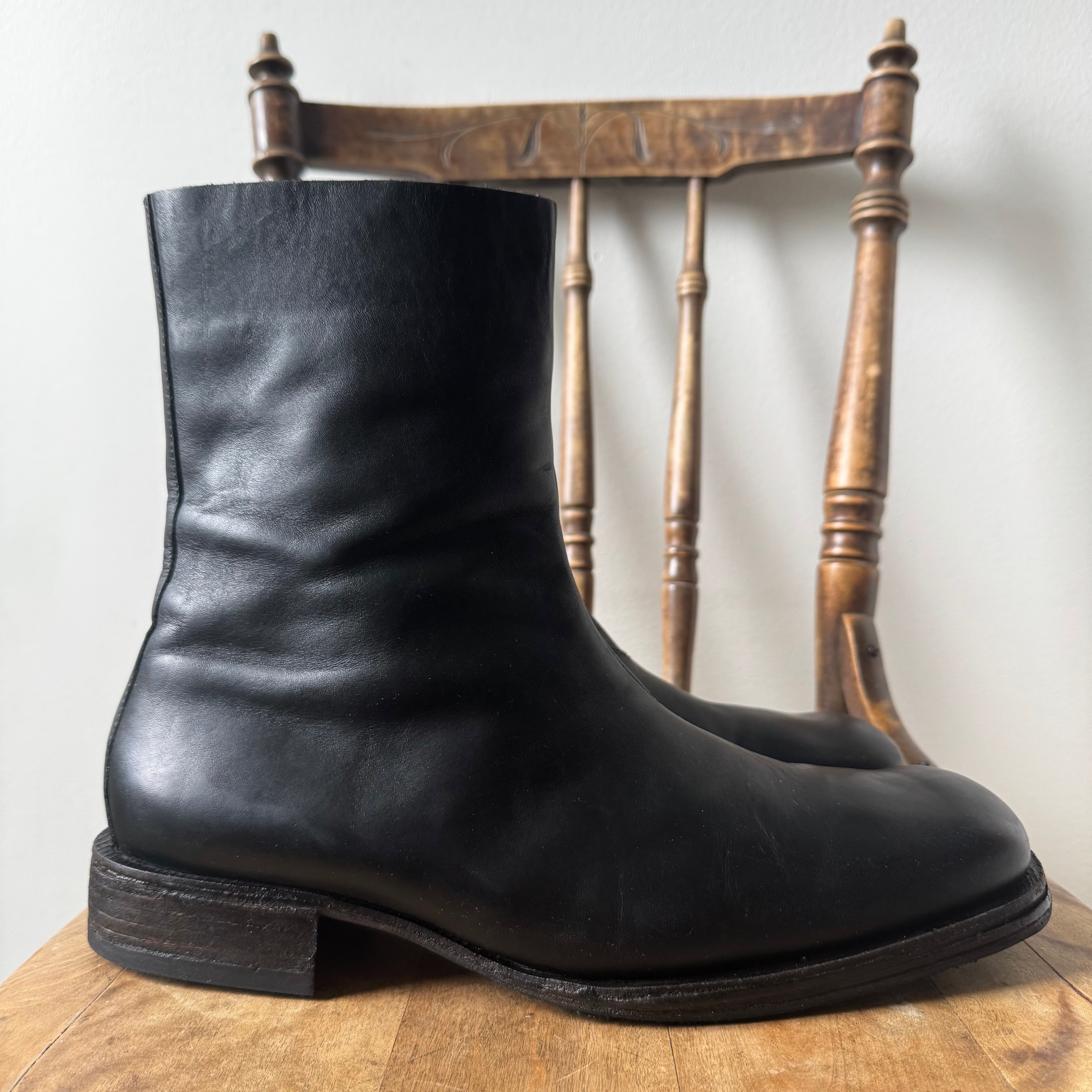 AW2003 Martin Margiela Square Toe Leather Boots – Recollected Sweden