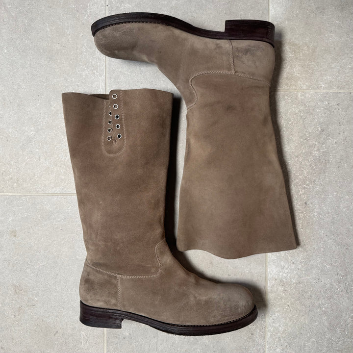 2005 Martin Margiela Khaki Suede Leather Boots