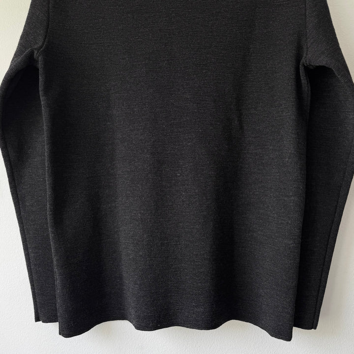 AW1999 Martin Margiela Dark Gray Virgin Wool V-Neck Knit