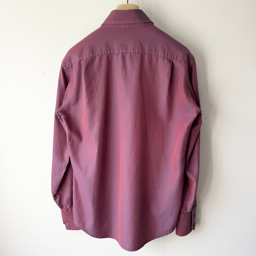 Gucci By Tom Ford SS1998 Iridescent Purple/Red Cotton Button-Up Shirt