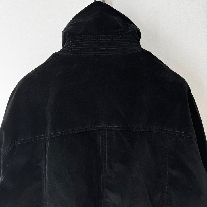 Yves Saint Laurent Rive Gauche By Tom Ford FW2004 Black Cashmere Velour High-Neck Bomber Jacket