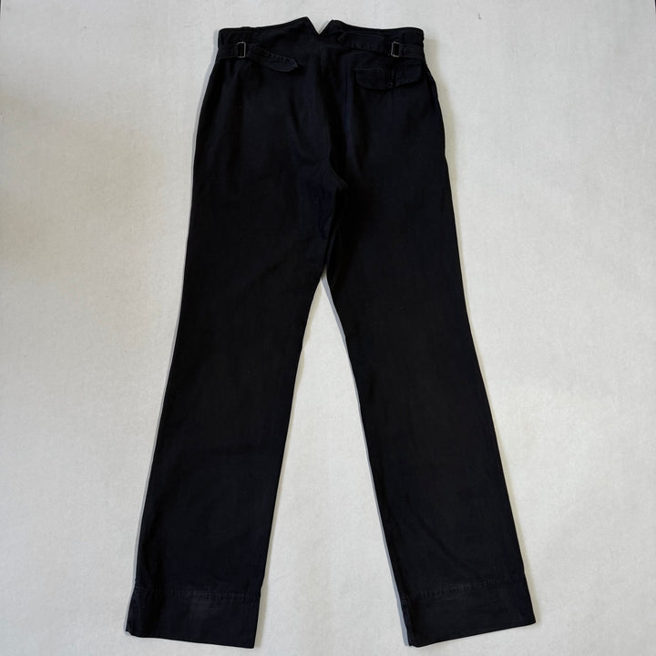 AW2004 Martin Margiela Dark Navy Buckle Adjustable Pants