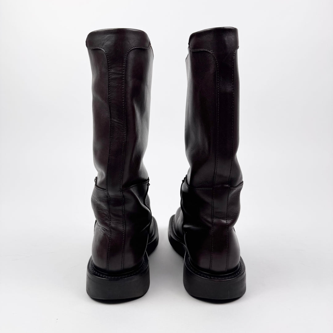 Prada FW1999 Brown Leather Riding Boots
