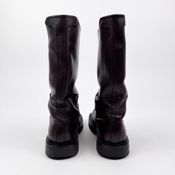 Prada FW1999 Brown Leather Riding Boots