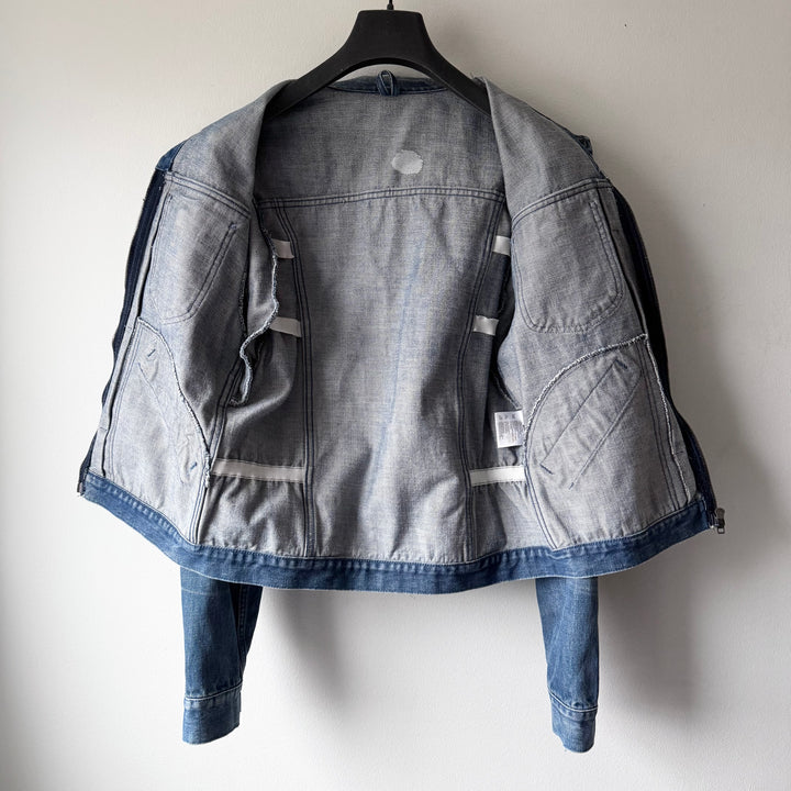 Gucci By Tom Ford SS2004 Cropped Washed Denim Western Moto Jacket