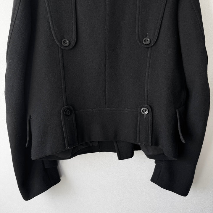 AW2008 Martin Margiela Black Wool Perfecto Biker Jacket