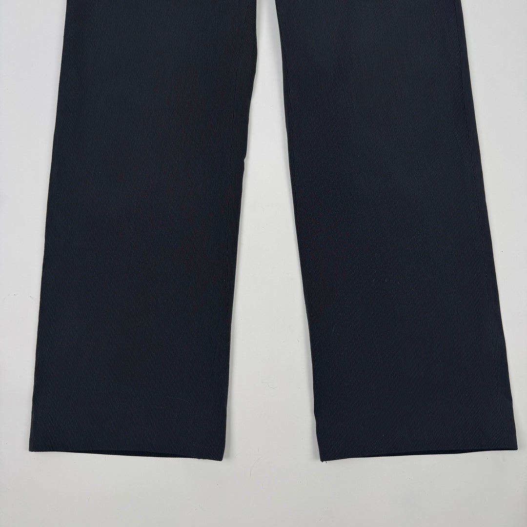 SS2001 Martin Margiela Dark Gray Pinstripe Cotton Wide Relaxed Pants