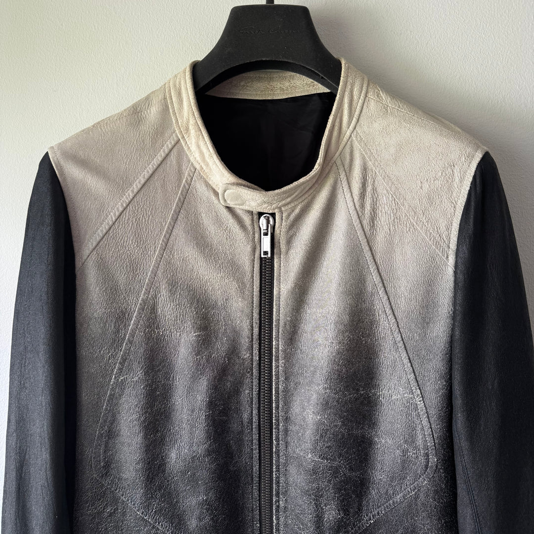 Rick Owens SS09 Strutter Gradient Blistered Intarsia Leather Jacket