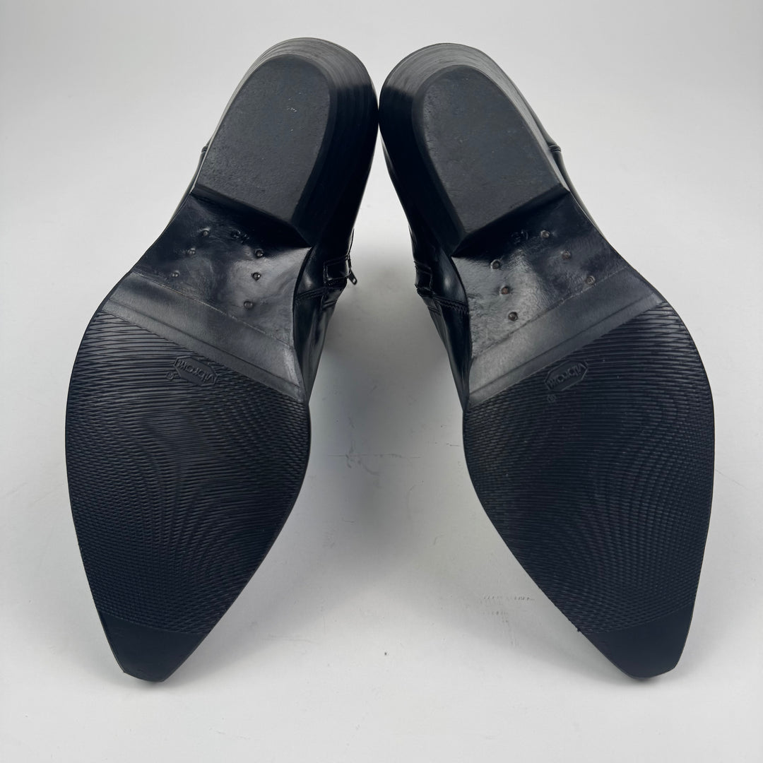 Saint Laurent By Hedi Slimane SS2015 Psych Rock Black Studded Western Boots