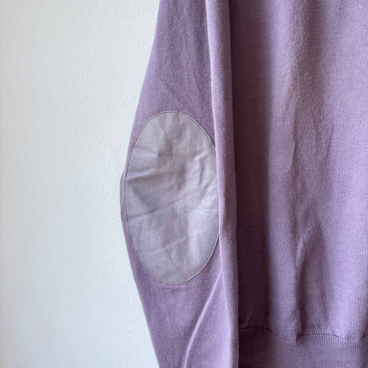 SS2008 Martin Margiela Lilac Cotton Knit Elbow Patch Pullover