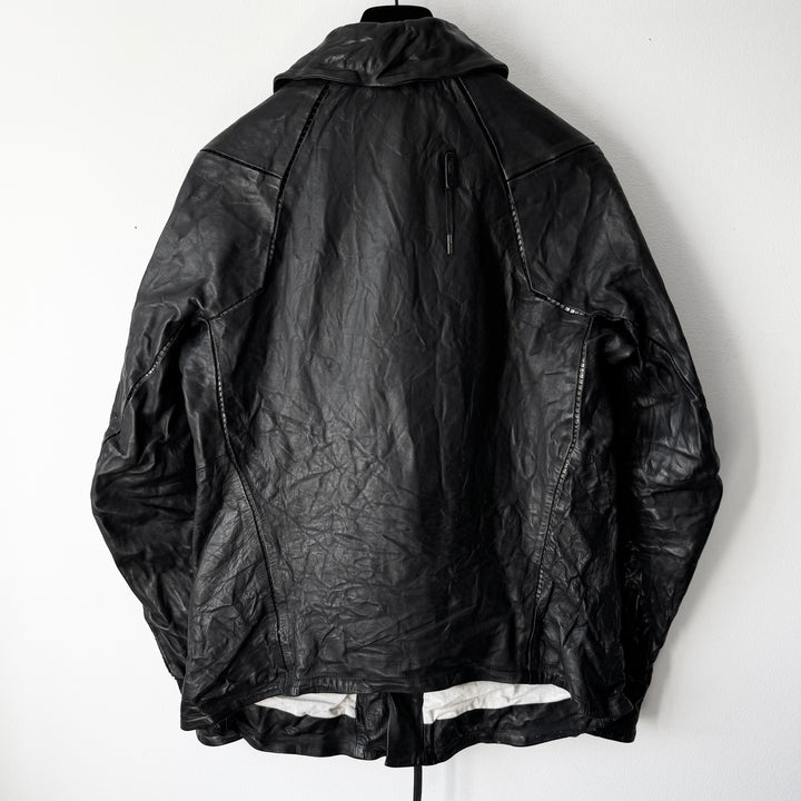 Boris Bidjan Saberi AW2014 Black Horse Leather J2-F251 Jacket