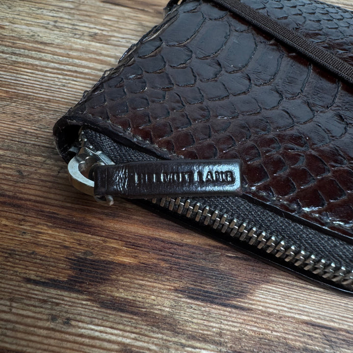 Helmut Lang 2000’s Snake Skin Leather Zip-Up Wallet