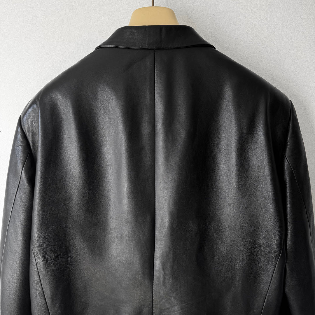 Gucci By Tom Ford SS1998 Black Lamb Leather Blazer Jacket