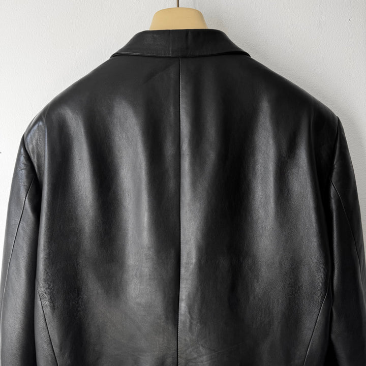 Gucci By Tom Ford SS1998 Black Lamb Leather Blazer Jacket
