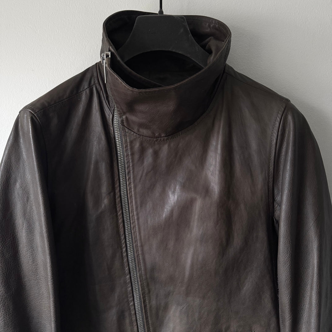 Rick Owens FW2009 Dust Bauhaus Pebbled Calf Leather Jacket