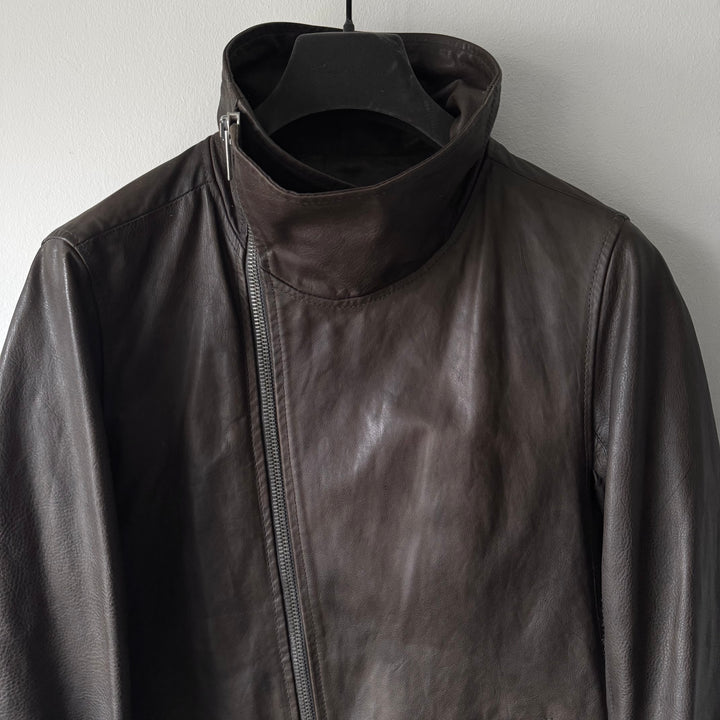 Rick Owens FW2009 Dust Bauhaus Pebbled Calf Leather Jacket