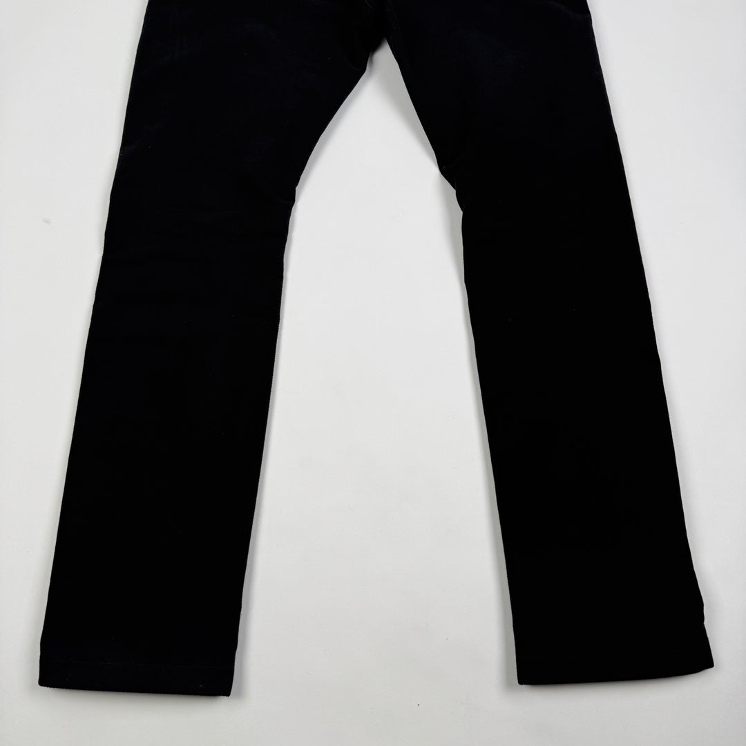 Rick Owens FW2024 Black Heavy Cotton Twill Bolan Banana Bootcut Pants