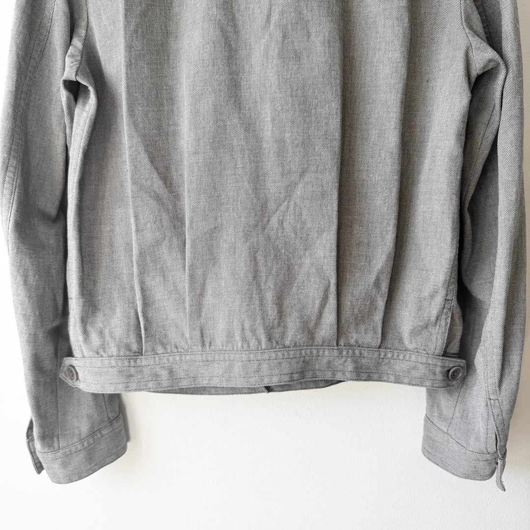 Dries Van Noten SS2007 Gray Cotton Cropped Military Jacket