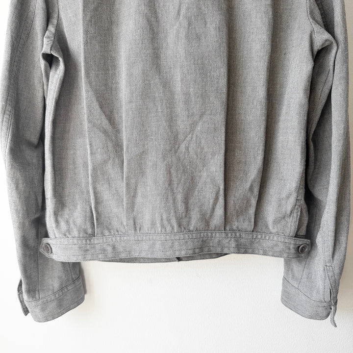 Dries Van Noten SS2007 Gray Cotton Cropped Military Jacket