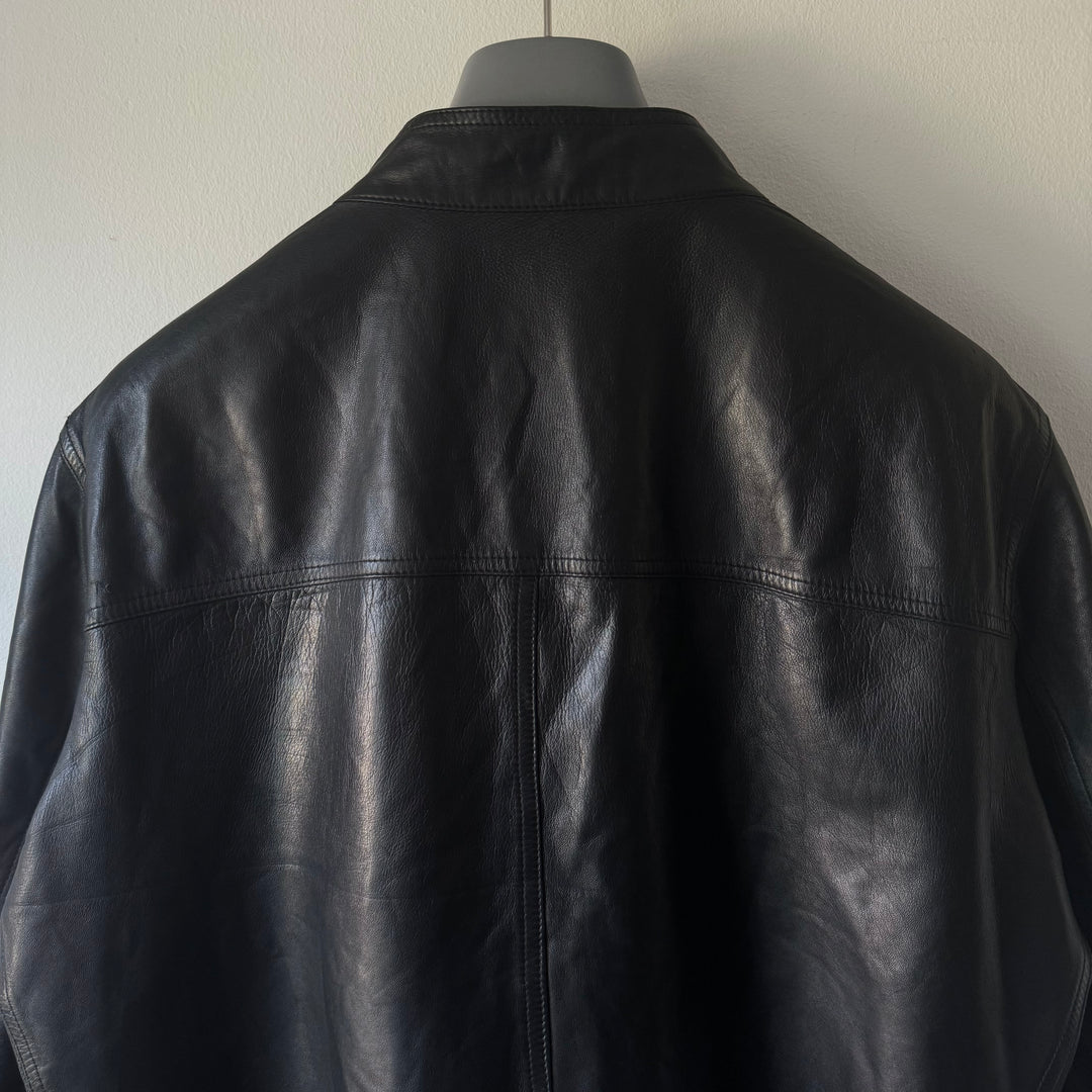 Prada 2000’s Mainline Cropped Leather Moto Jacket