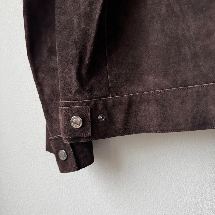 Gucci By Tom Ford FW2000 Brown Suede/Nubuck Cropped Blouson Leather Jacket