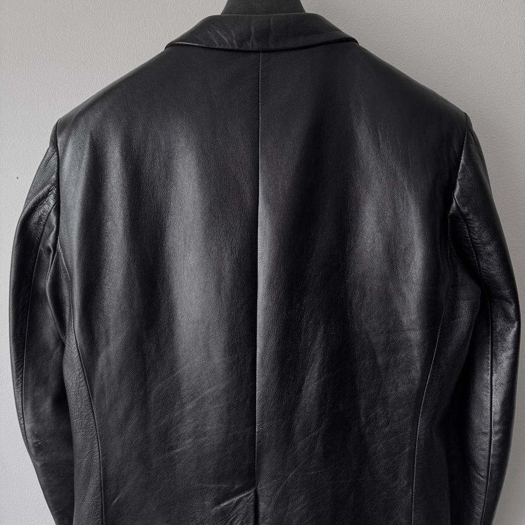 Helmut Lang 1990’s Black Lamb Leather Blazer Jacket