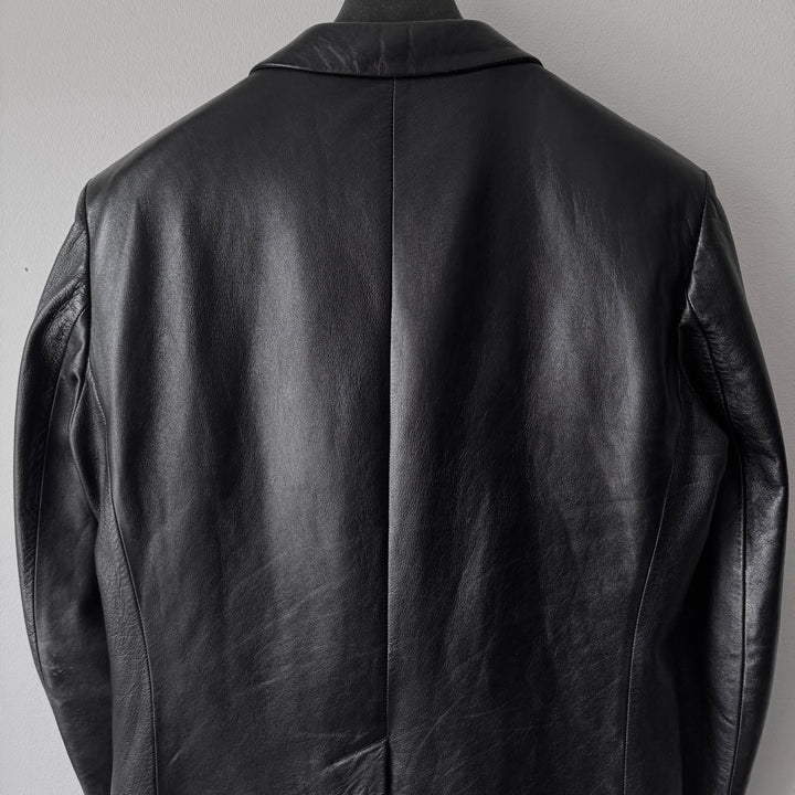 Helmut Lang 1990’s Black Lamb Leather Blazer Jacket