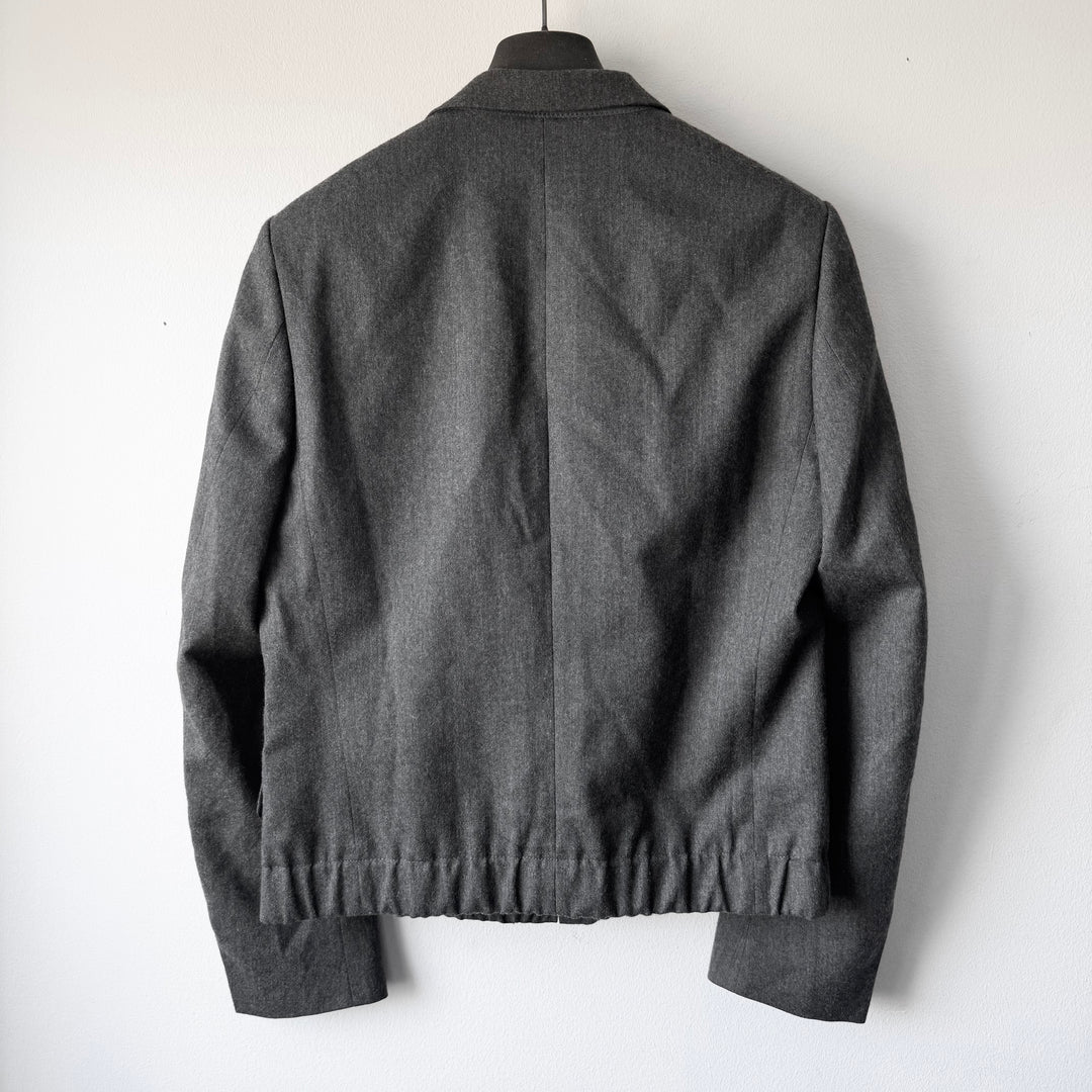 Dries Van Noten FW2007 Gray Cropped Wool Blazer Jacket