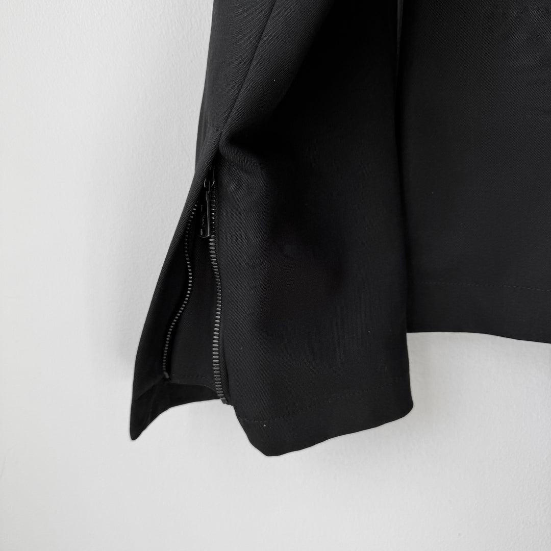 Yves Saint Laurent Rive Gauche By Tom Ford FW2003 Black Cotton Biker Jacket
