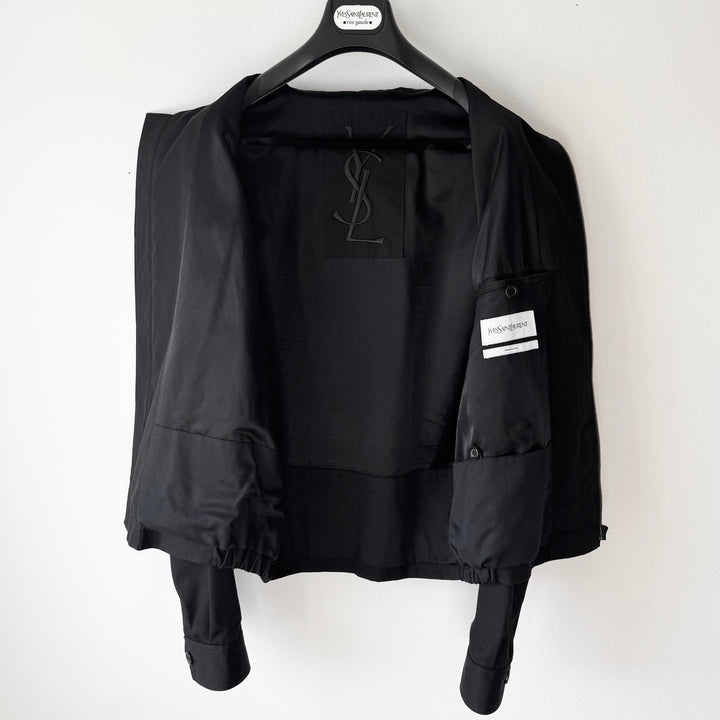 Yves Saint Laurent SS2010 Black Cotton Cropped Blouson Jacket