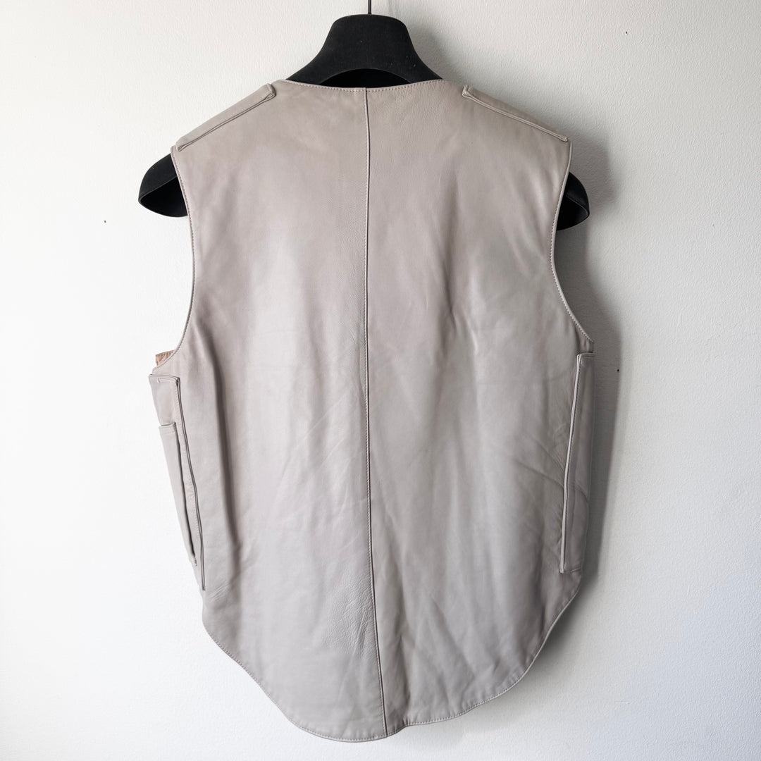 Helmut Lang SS1998 White Leather Bulletproof Tactical Vest