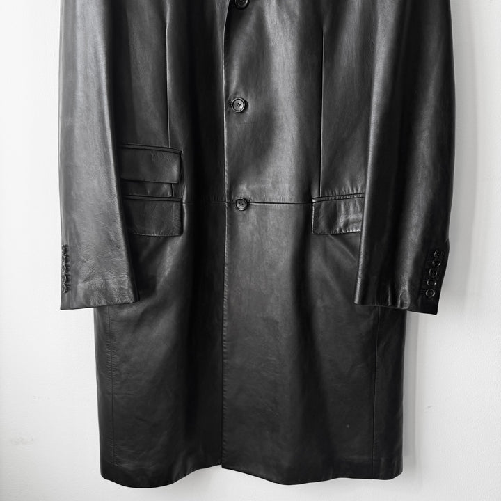 Gucci By Tom Ford 2000’s Black Lamb Leather Coat