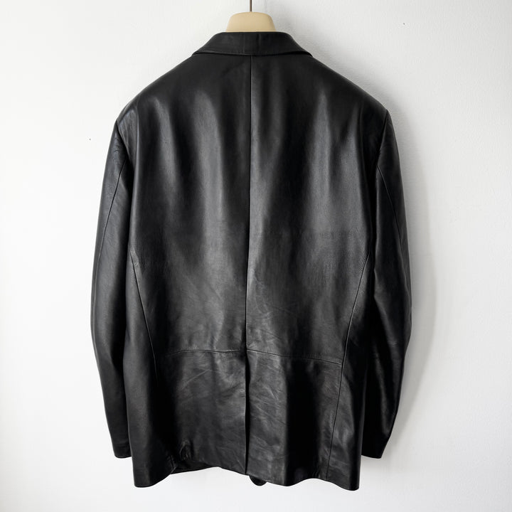 Gucci By Tom Ford SS1998 Black Lamb Leather Blazer Jacket