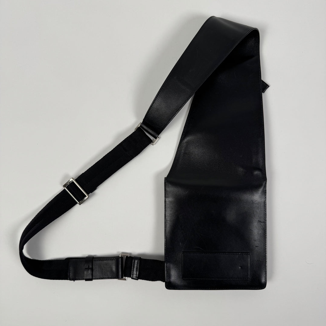 Prada SS1999 Black Leather Crossbody Sling Holster Bag