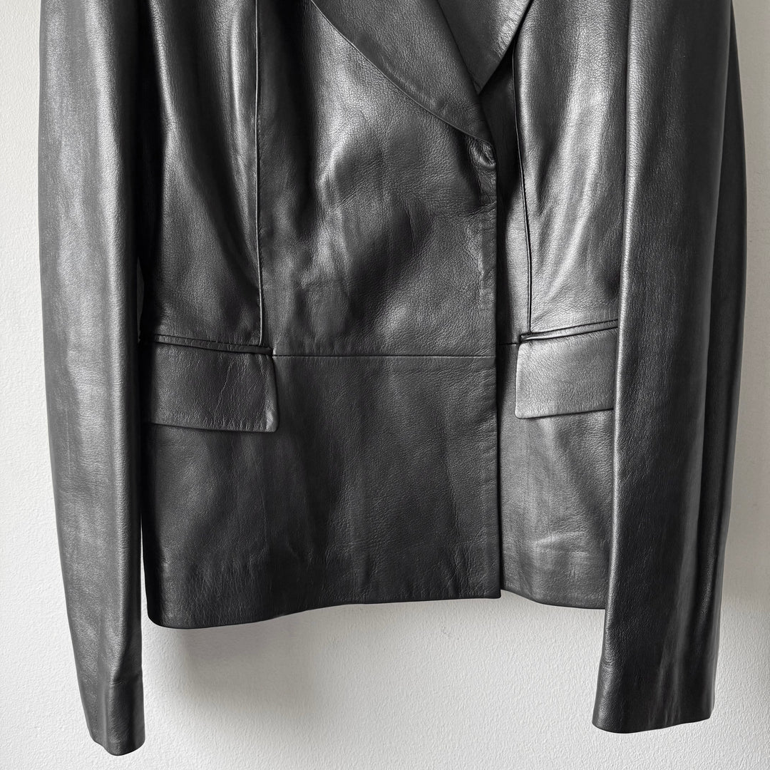 Gucci By Tom Ford FW1997 Black Lamb Leather Blazer