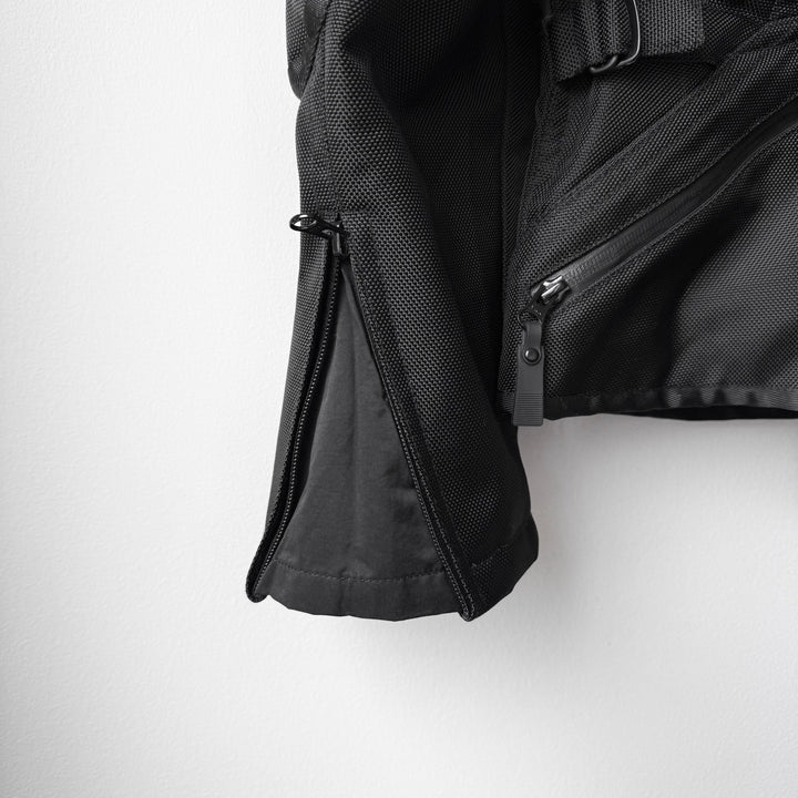 Issey Miyake AW2000 Black Ballistic Nylon X-Ray Cargo Bomber Jacket