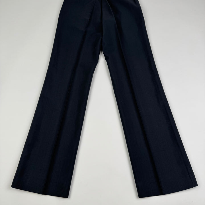 SS1999 Martin Margiela Gray/Dark Green Wool/Mohair Wide Leg Suit Pants